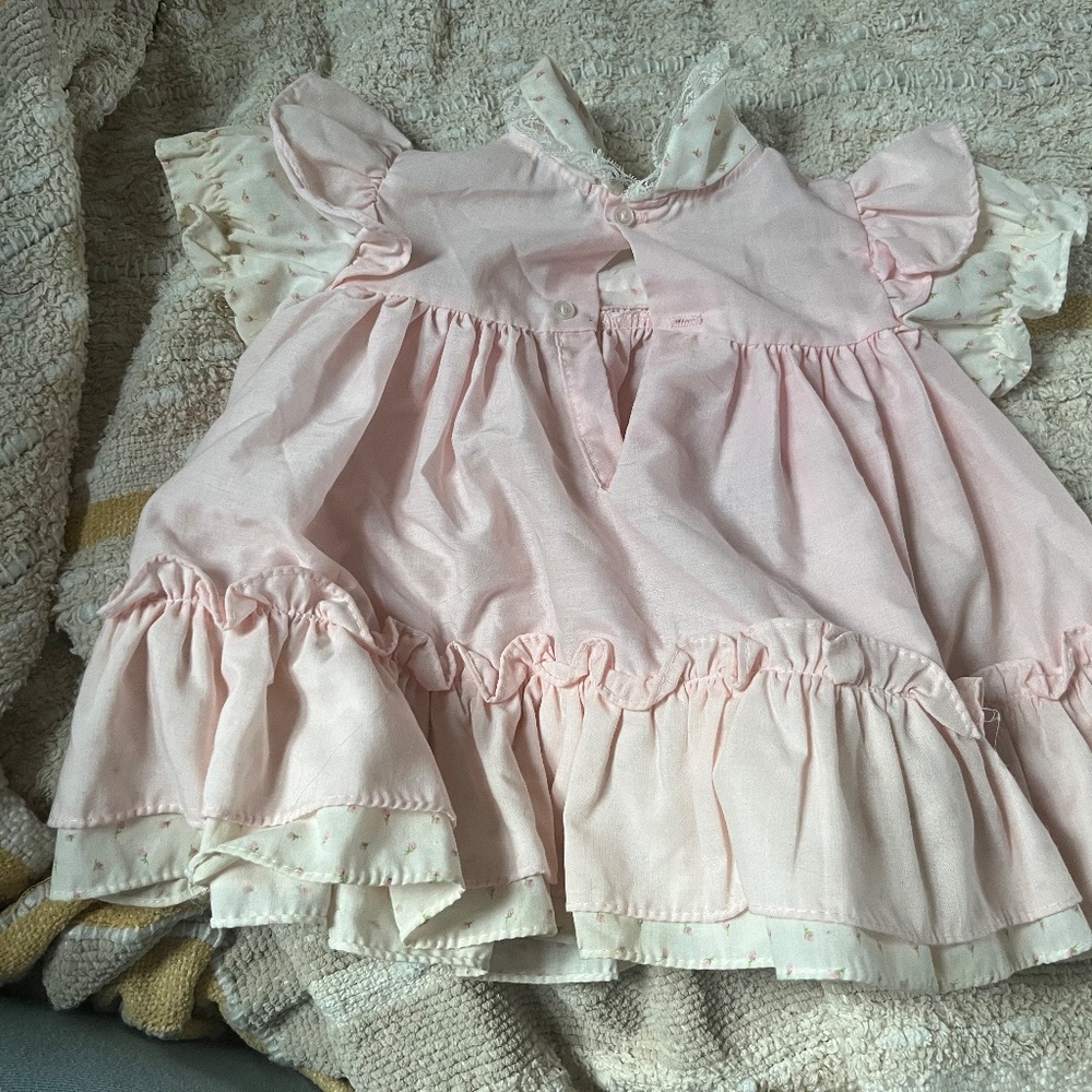 B 28 Vintage Infant Dress with Underdress - Picture 2 of 5